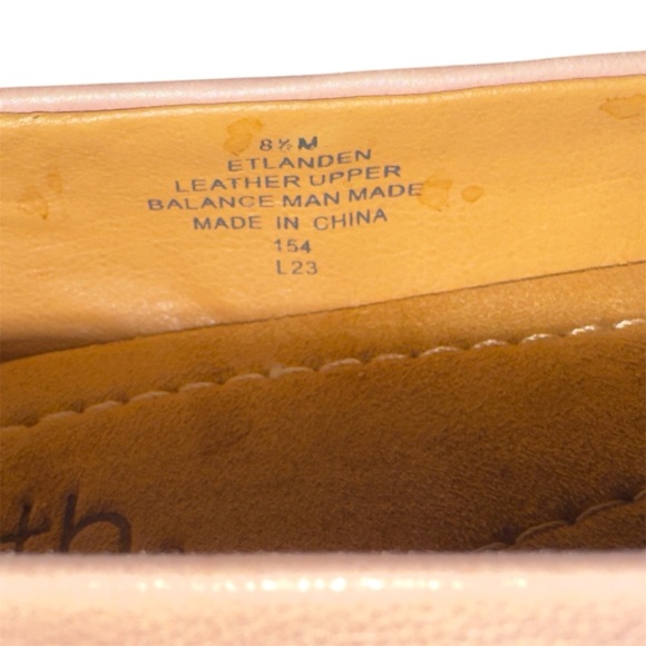 Earth Blush Pink Leather Ballet Flats Women’s 8.5 Comfort Shoes - Picture 3 of 7